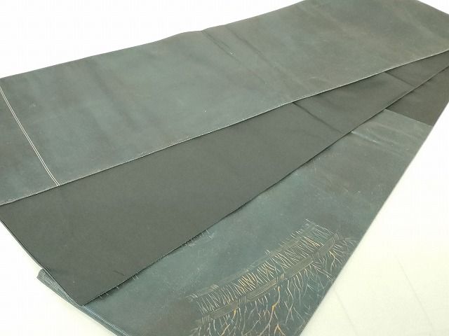 平和屋着物◎六通太鼓柄袋帯 竹垣文 引箔 逸品 DAAI2583ox