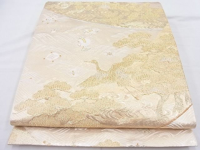 平和屋着物◎六通柄袋帯 唐織 青鳳 金糸 逸品 BAAK5060ns