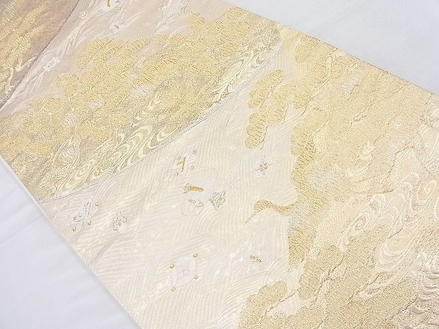 平和屋着物◎六通柄袋帯 唐織 青鳳 金糸 逸品 BAAK5060ns