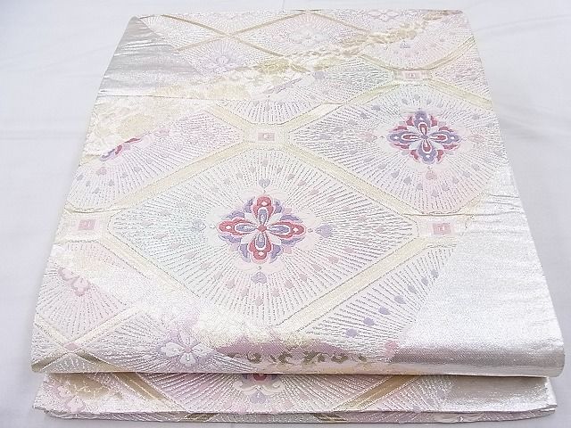平和屋着物◎六通柄袋帯 唐織 切嵌蜀光花菱文 たけうちオリジナル 金銀糸 逸品 BAAK5078ns