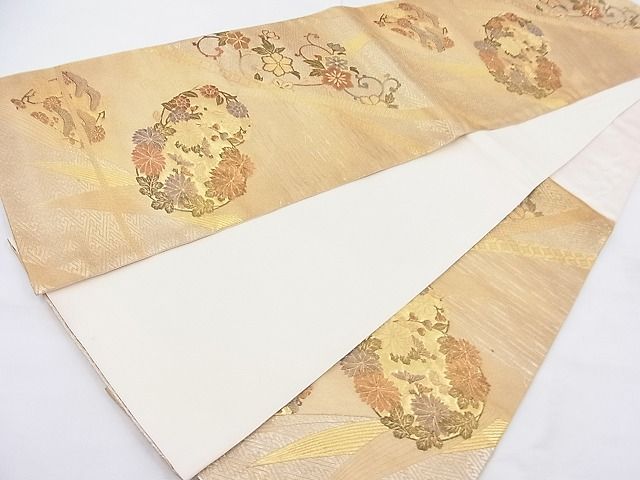 平和屋着物◎六通柄袋帯 花丸文 金彩 逸品 BAAK5083ns