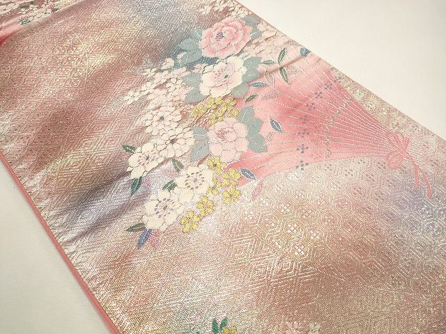 平和屋着物◎六通柄袋帯 草花文 金銀糸 逸品 CAAH5611qe