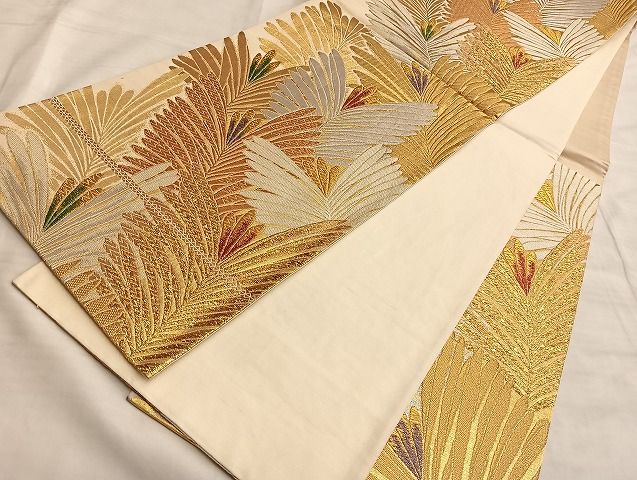 平和屋着物◎六通柄袋帯 若松葉 金銀糸 逸品 BAAJ2607du