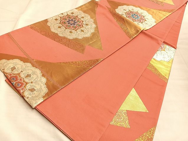 平和屋着物◎六通柄袋帯 唐織 正倉院 金銀糸 逸品 BAAJ9975du