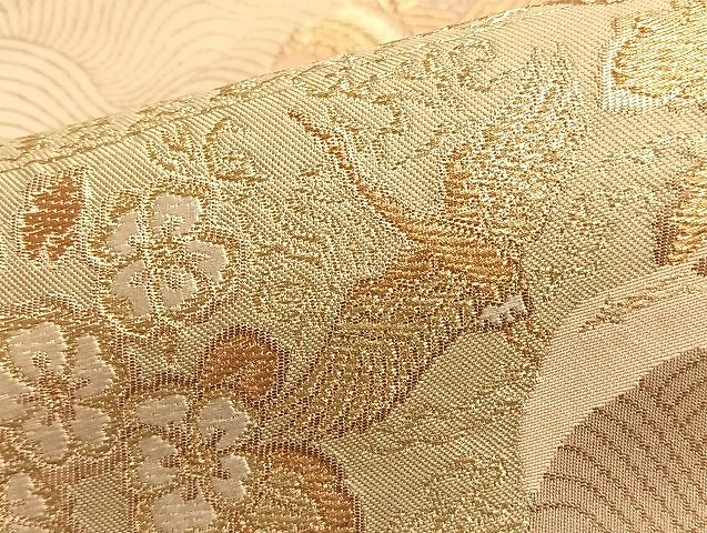 平和屋着物◎六通柄袋帯 唐織 道長有職文 金糸 逸品 BAAJ9970du