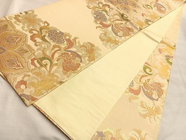 平和屋着物◎六通柄袋帯 正倉院花唐草文 金糸 逸品 BAAJ9990du