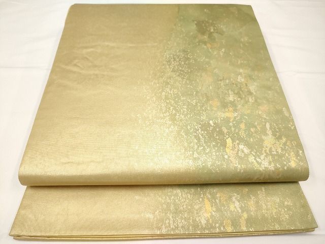 平和屋着物◎六通柄袋帯 霞文 引箔 正絹 逸品 AAAL5764Aex