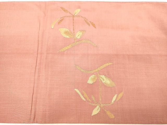 平和屋着物◎太鼓柄袋帯 枝葉文 金糸 逸品 DAAI3673tw