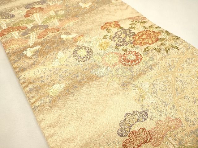 平和屋着物◎六通柄袋帯 麗しの装い 金銀糸 引箔 逸品 CAAI0074oy