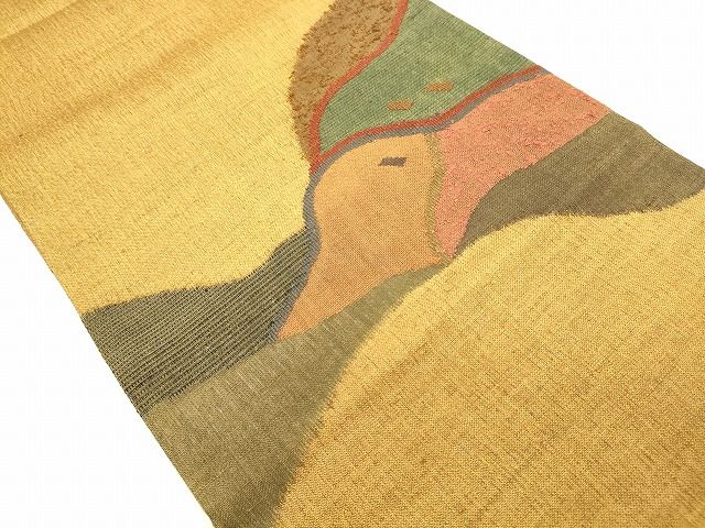 平和屋着物◎太鼓柄袋帯 紬地 吉祥文 逸品 CAAI0124oy