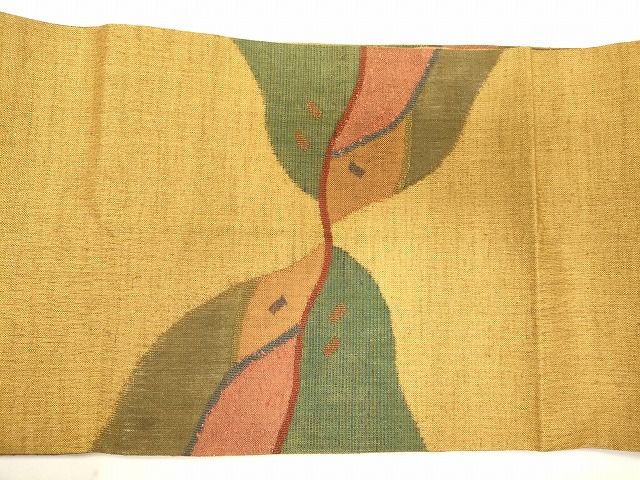 平和屋着物◎太鼓柄袋帯 紬地 吉祥文 逸品 CAAI0124oy