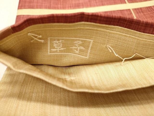 平和屋着物◎六通柄袋帯 休み鳥枝花文 逸品 CAAI0151oy