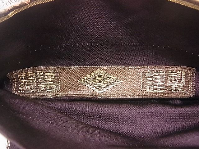 平和屋着物◎西陣 六通柄袋帯 花鳥文 金糸 逸品 BAAJ9849cm