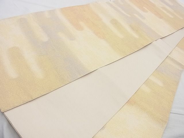 平和屋着物◎西陣 全通柄袋帯 霞文 金糸 逸品 BAAJ9867cm