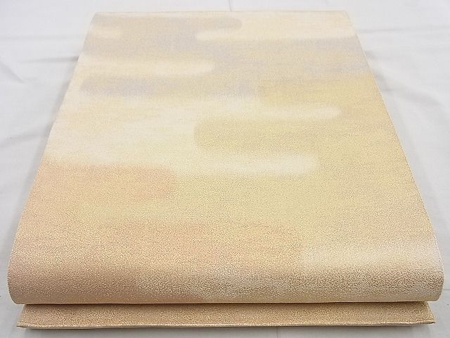 平和屋着物◎西陣 全通柄袋帯 霞文 金糸 逸品 BAAJ9867cm