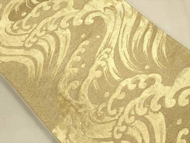 平和屋着物◎六通柄袋帯 立波文 金糸 逸品 CAAH5676qe