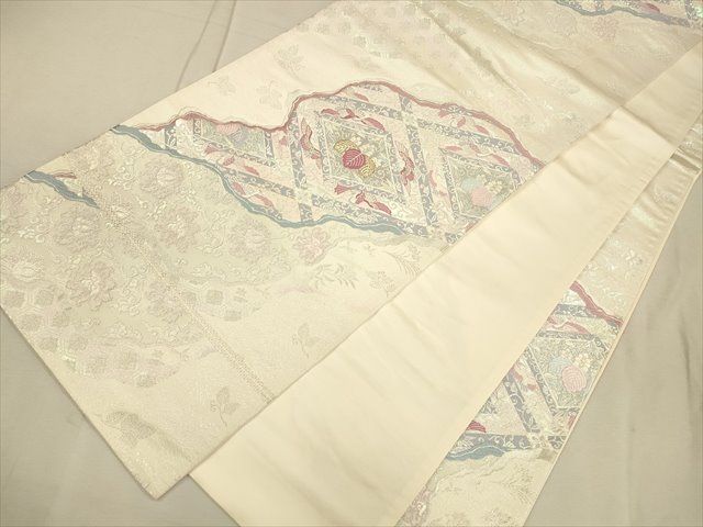 平和屋着物◎六通柄袋帯 流水花蝶文 金銀糸 逸品 CAAH5683qe