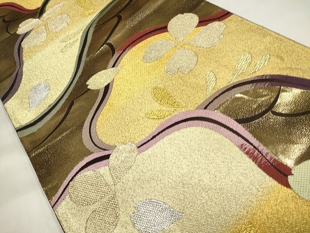 平和屋着物■六通柄袋帯 舞花文 金銀糸 逸品 CAAI1314ak