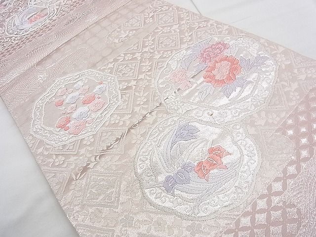 平和屋着物◎六通柄袋帯 唐織 粋彩鏡裏 銀糸 逸品 BAAJ9088qt