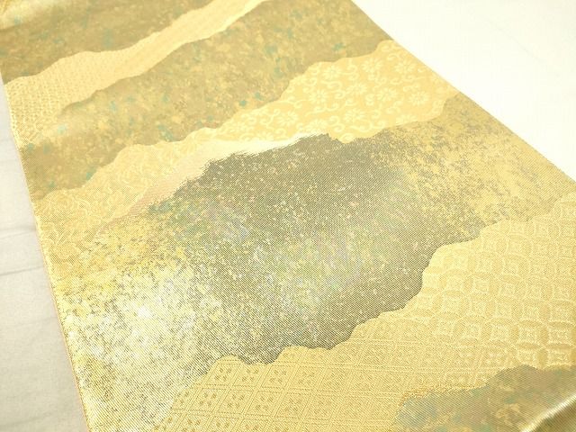 平和屋着物◎六通柄袋帯 道長吉祥花文 金糸 引箔 逸品 DAAH9357mz