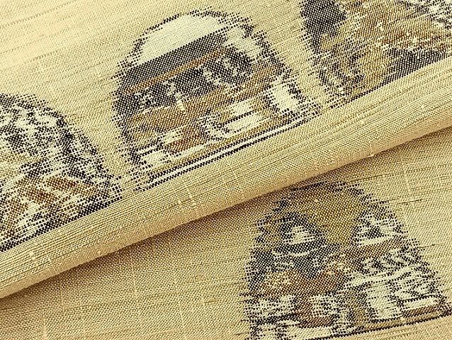 平和屋着物■上質な紬 風景人物文 逸品 BAAK5202xi