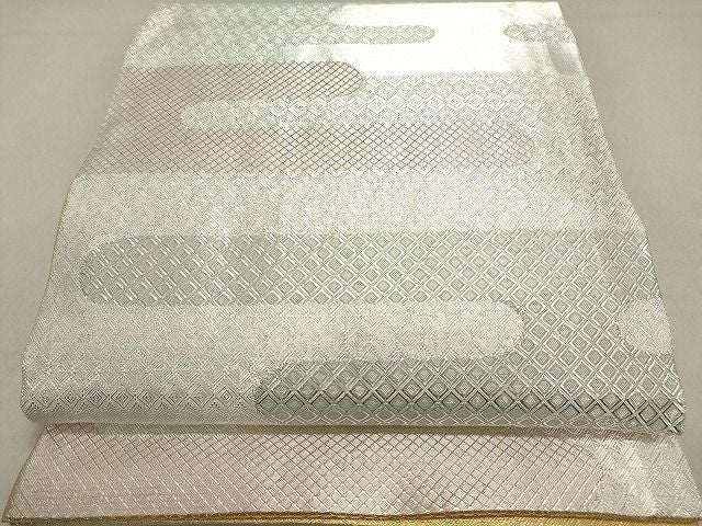 平和屋着物◎佐賀錦 両面 六通柄 本袋帯 文箱花文 金銀糸 逸品 DAAI3229ya