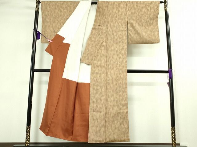 平和屋着物■上質なお召 鹿の子文様 暈し染め 逸品 DAAI4043yyy