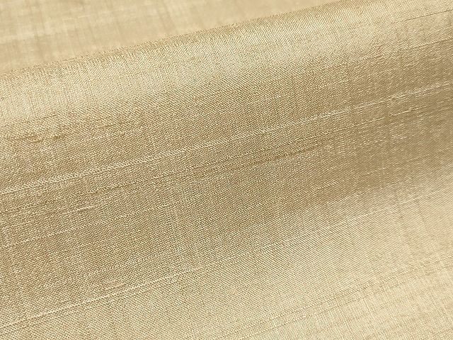 平和屋本店●極上 京都染織メーカー・貴久樹謹製 野蚕糸 ナチュラルタッサー ゴールデンムガ 枯色 証紙付 逸品 未使用 CYAA0771s4