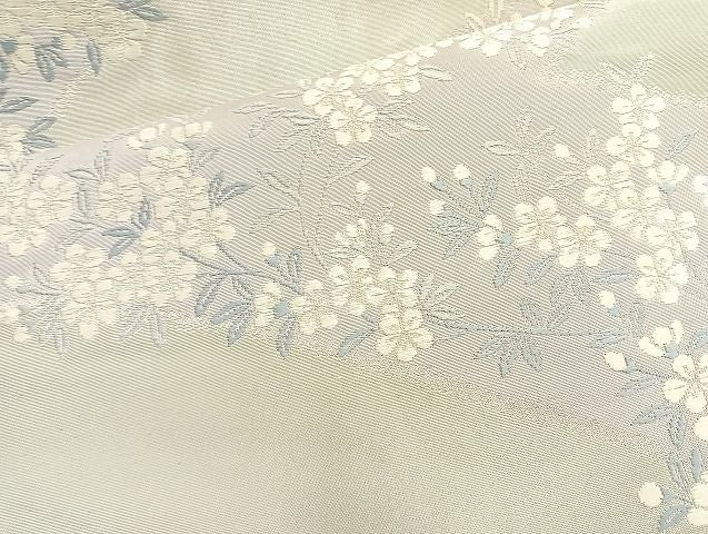 平和屋着物◎六通柄袋帯 唐織 梅 銀糸 逸品 BAAK6091cm