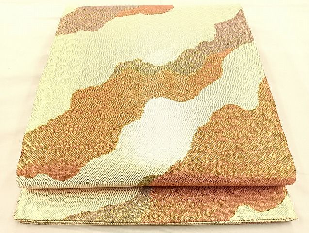 平和屋着物◎佐賀錦 両面六通柄袋帯 道長文様 金糸 逸品 BAAK0467if