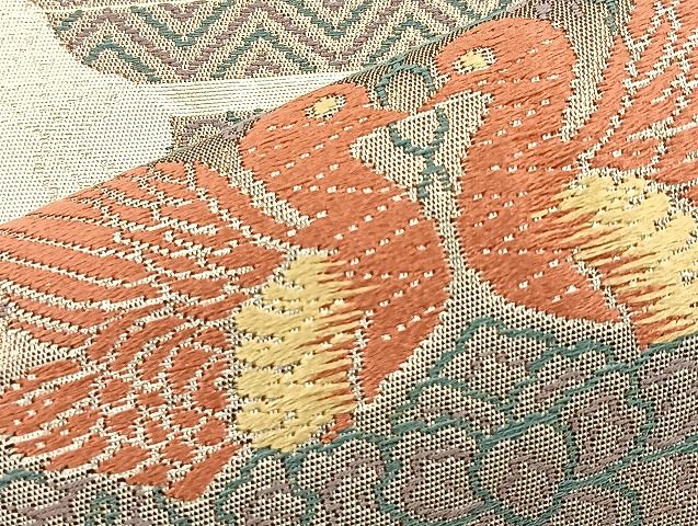 平和屋着物◎六通柄袋帯 道長正倉院文 金糸 逸品 BAAK3519if