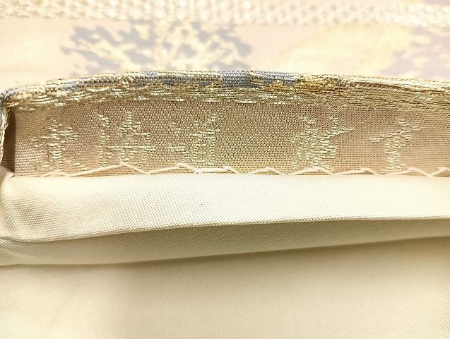 平和屋着物◎六通柄袋帯 東海道 廣重 金糸 逸品 BAAK6161cm