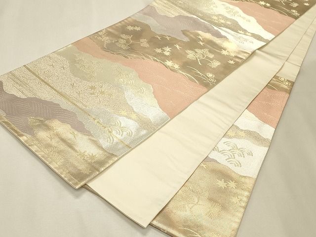 平和屋着物◎六通柄袋帯 道長花鳥文 金銀糸 逸品 CAAH7403dy