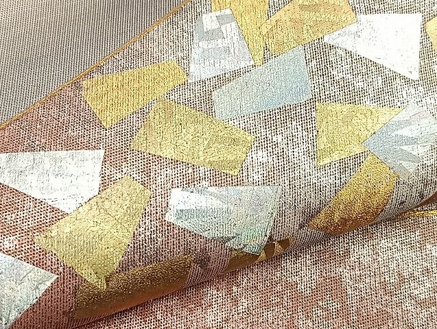 平和屋着物●太鼓柄袋帯 熨斗文 金銀彩 逸品 BAAK2593ea
