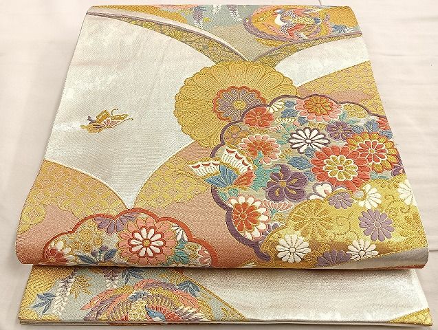 平和屋着物●六通柄袋帯 唐織 洛南晴日文 金糸 引箔 逸品 BAAK2628ea