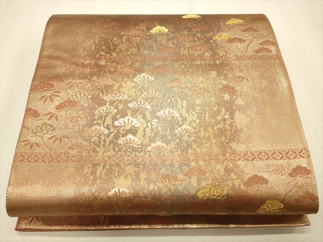平和屋着物◎六通柄袋帯 枝松文 金糸 引箔 逸品 CAAI9622qe