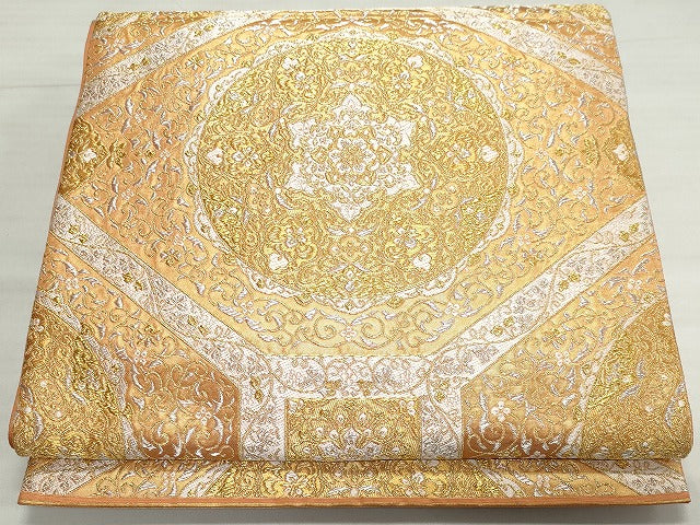 平和屋着物◎六通柄袋帯 蜀江花文 金銀糸 逸品 CAAG6737ou