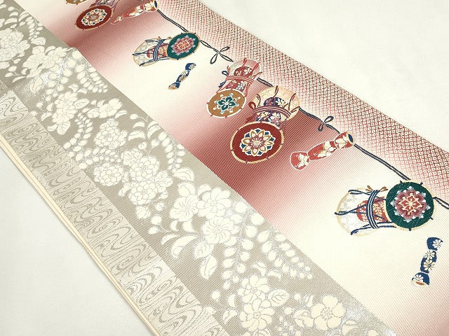 平和屋着物◎六通柄袋帯 辻が花鼓文 金銀糸 逸品 CAAI6014ou