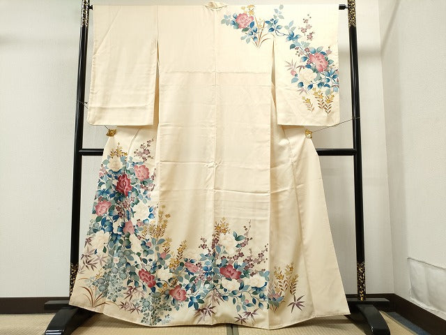 平和屋着物■訪問着 刺繍 牡丹花文 逸品 CAAI8348yc