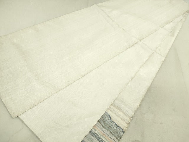 平和屋着物◎太鼓柄袋帯 抽象文様 銀糸 逸品 DAAJ2533mz