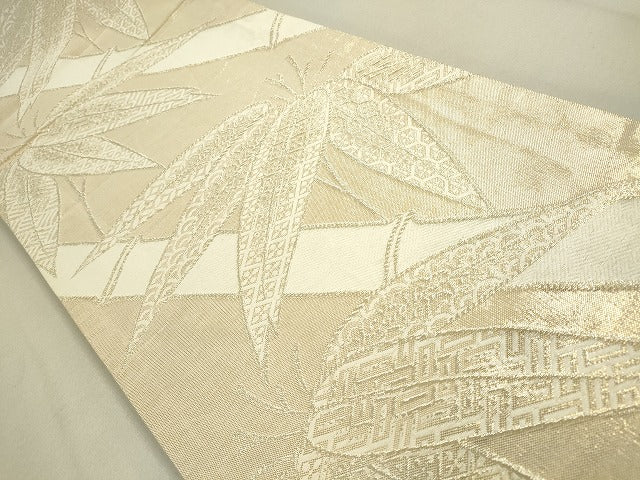 平和屋着物◎佐賀錦 六通柄袋帯 笹竹吉祥文 金糸 逸品 DAAJ2531mz