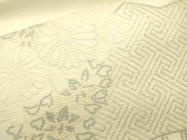 平和屋着物■太鼓柄袋帯 総刺繍 扇面花文 逸品 DAAI7828fe