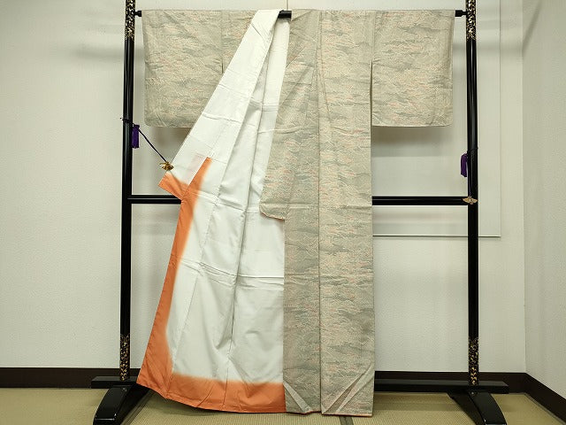 平和屋着物■上質な紬 松楓文 逸品 未使用 CAAI4411in