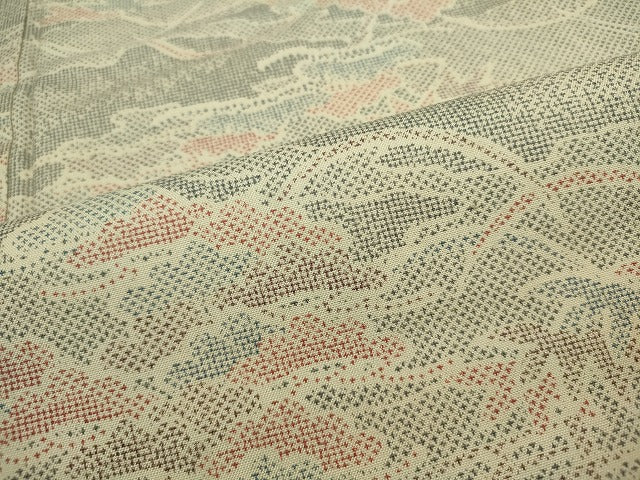 平和屋着物■上質な紬 松楓文 逸品 未使用 CAAI4411in