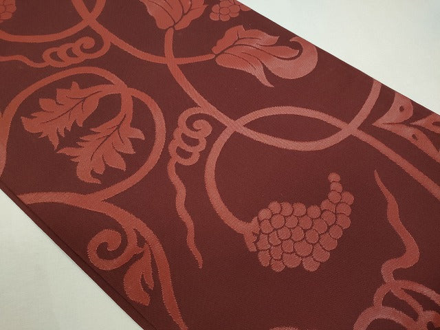 平和屋着物◎六通柄 本袋帯 葡萄蔦の葉文 逸品 CAAI3793ku