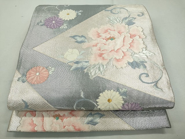 平和屋着物◎佐賀錦 六通柄袋帯 花唐草文 金銀糸 逸品 CAAI3819ku