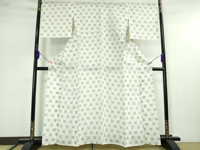 平和屋本店■希少 夏物 沖縄県無形文化財指定 本場八重山上布 麻 藍 反端付き 逸品 未使用 DZAA2048kh4