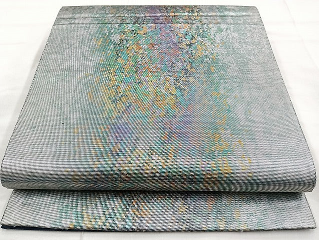 平和屋着物◎六通柄袋帯 箔散らし 引箔 正絹 逸品 BAAK8607cm