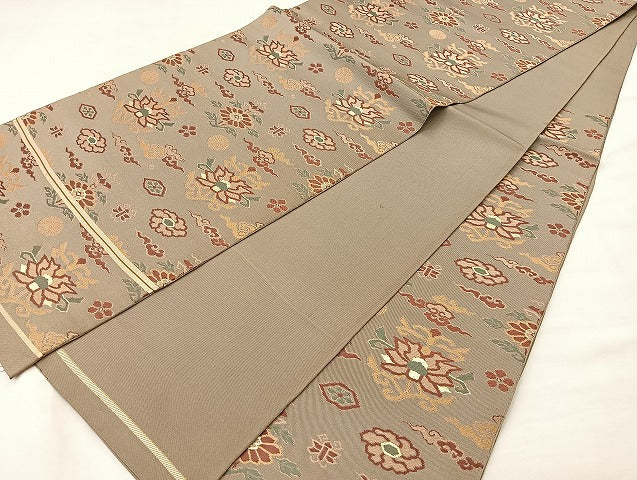 平和屋着物◎六通柄 本袋帯 名物裂 正絹 逸品 BAAL4165if