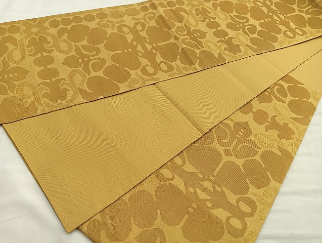 平和屋着物●六通柄 本袋帯 吉祥文 金糸 正絹 逸品 BAAJ2458ab
